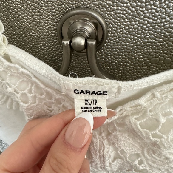 Garage White Lace Crop Top - Picture 3 of 3